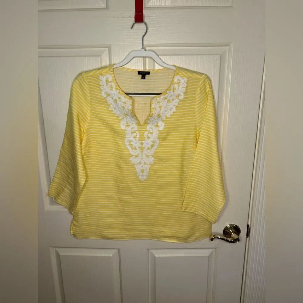 Talbots linen blouse